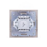 Выключатель 1-кл. СП Mira 10А IP20 с подсветкой со вставкой крем. LEZARD 701-0303-111