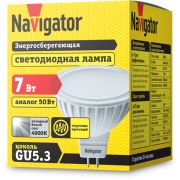 Лампа светодиодная 94 245 NLL-MR16-7-230-4K-GU5.3 7Вт 4000К нейтр. бел. GU5.3 500лм 220-240В Navigator 94245