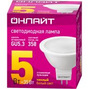 Лампа светодиодная 71 637 OLL-MR16-5-230-3K-GU5.3 5Вт 3000К тепл. бел. GU5.3 350лм 220-240В ОНЛАЙТ 71637