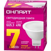 Лампа светодиодная 71 640 OLL-MR16-7-230-3K-GU5.3 7Вт 3000К тепл. бел. GU5.3 460лм 220-240В ОНЛАЙТ 71640