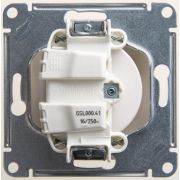 Розетка 1-м СП Glossa 16А IP20 250В без заземл. механизм перламутр. SE GSL000641