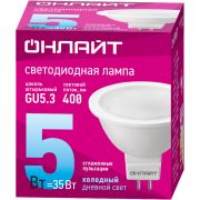 Лампа светодиодная 61 133 OLL-MR16-5-230-6.5K-GU5.3 5Вт ОНЛАЙТ 61133