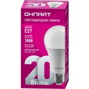 Лампа светодиодная 61 158 OLL-A60-20-230-4K-E27 20Вт грушевидная ОНЛАЙТ 61158
