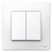 Переключатель проходной 2-кл. СП Blanca 10А IP20 (сх. 6+6) 250В бел. SE BLNVS106601
