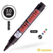 Маркер перманентный «Multi Marker» 3мм пулевидный черн. Crown Б0048239