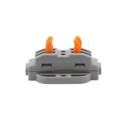 Клемма строительно-монтажная СМК проходная 222-422P 2п 0.08-4кв.мм с монтажной площадкой сер. (блист.5шт) Rexant 07-6262-5