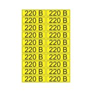 Наклейка знак электробезопасности «220В» 15х50мм Rexant 56-0007-1