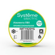 Изолента ПВХ 0.13х19мм (рул.20м) желт./зел. SE IMT1920YG