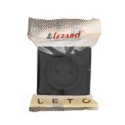 Розетка 1-мест. без заземл. LETO ПБТ черн. бархат LEZARD 752-4200-121B